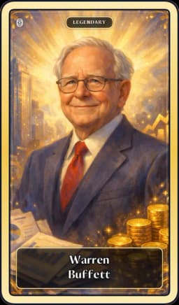 Collectible card: Warren Buffett (Legendary)