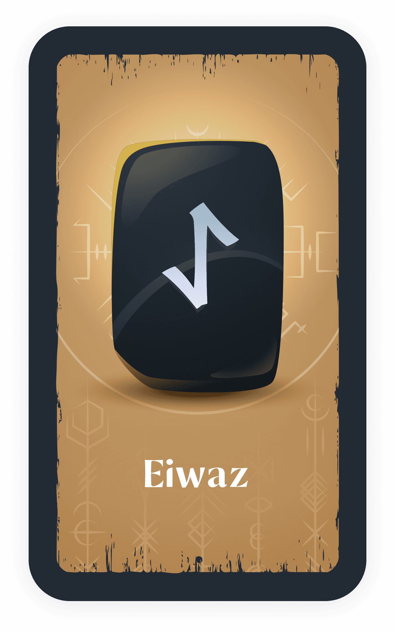 Eihwaz rune card