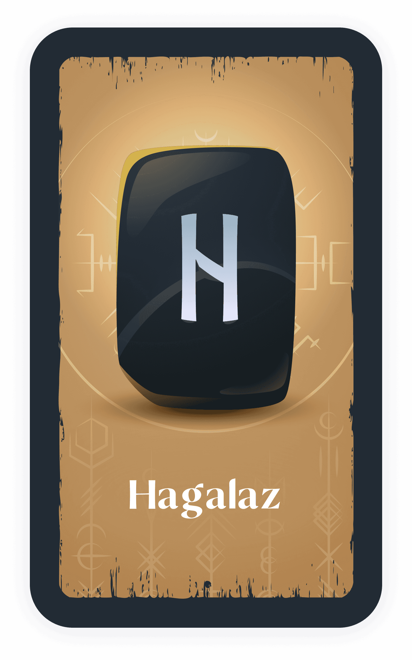 Hagalaz rune card
