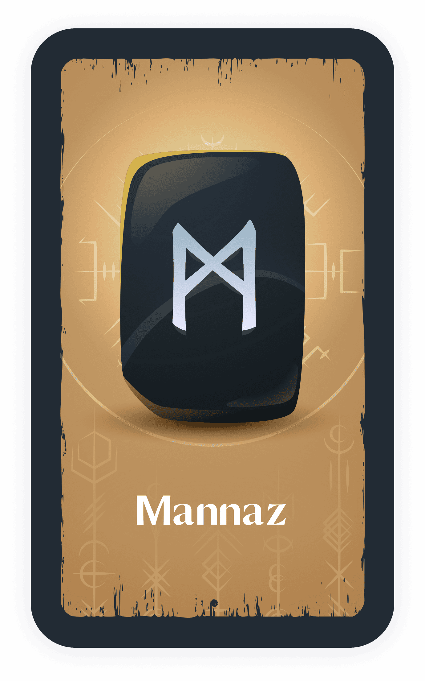 Mannaz rune card
