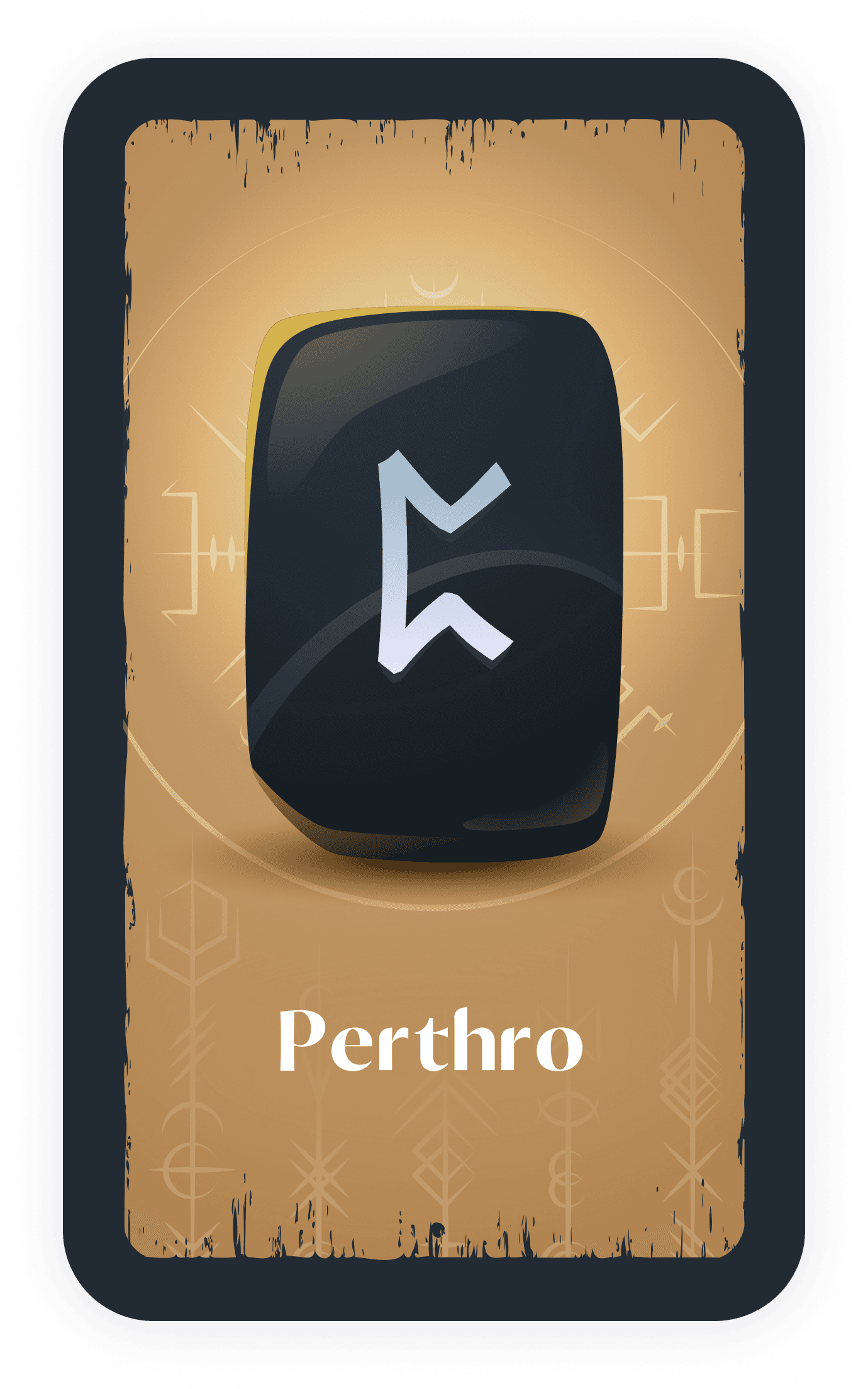 Perthro rune card