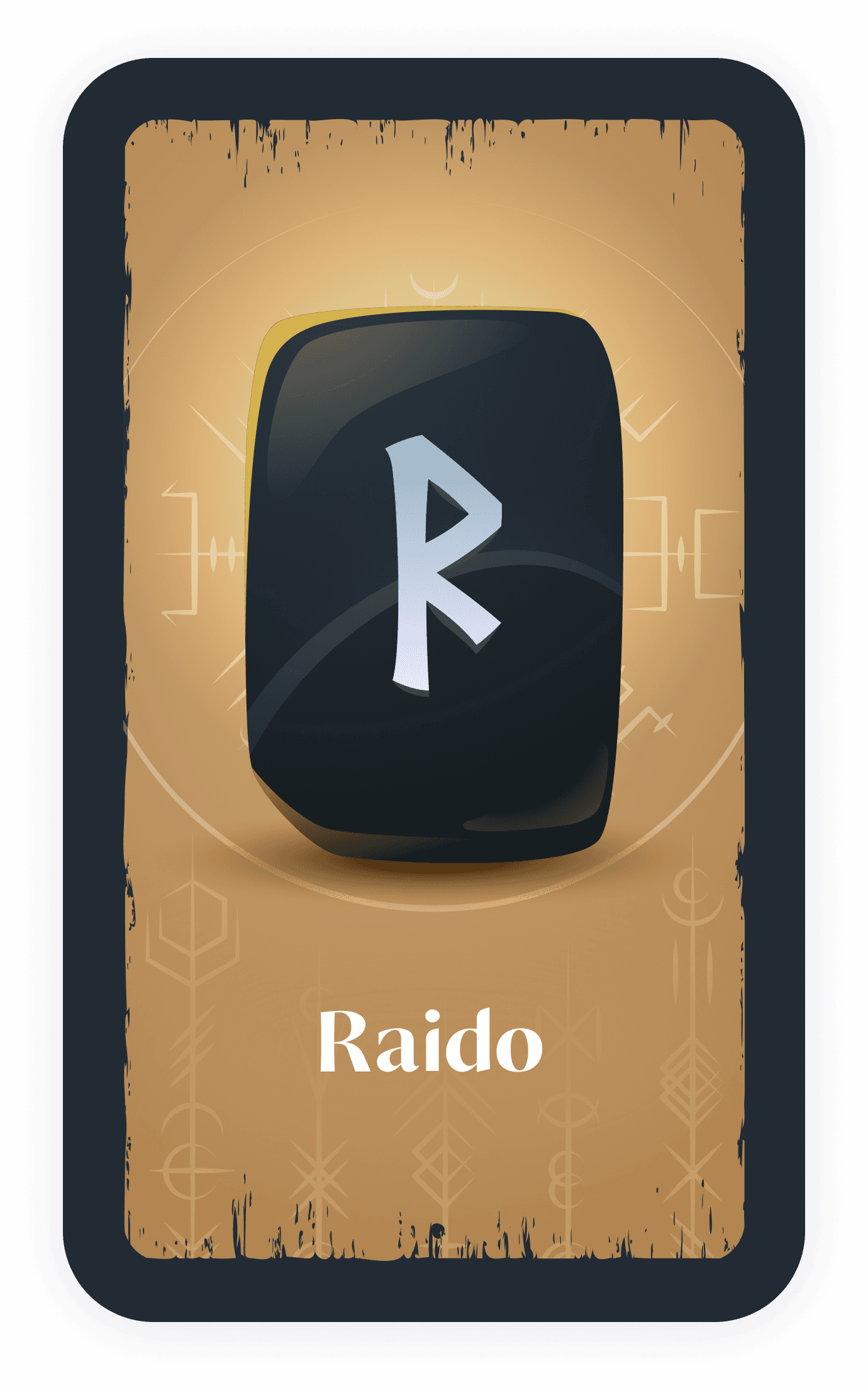 Raidho rune card