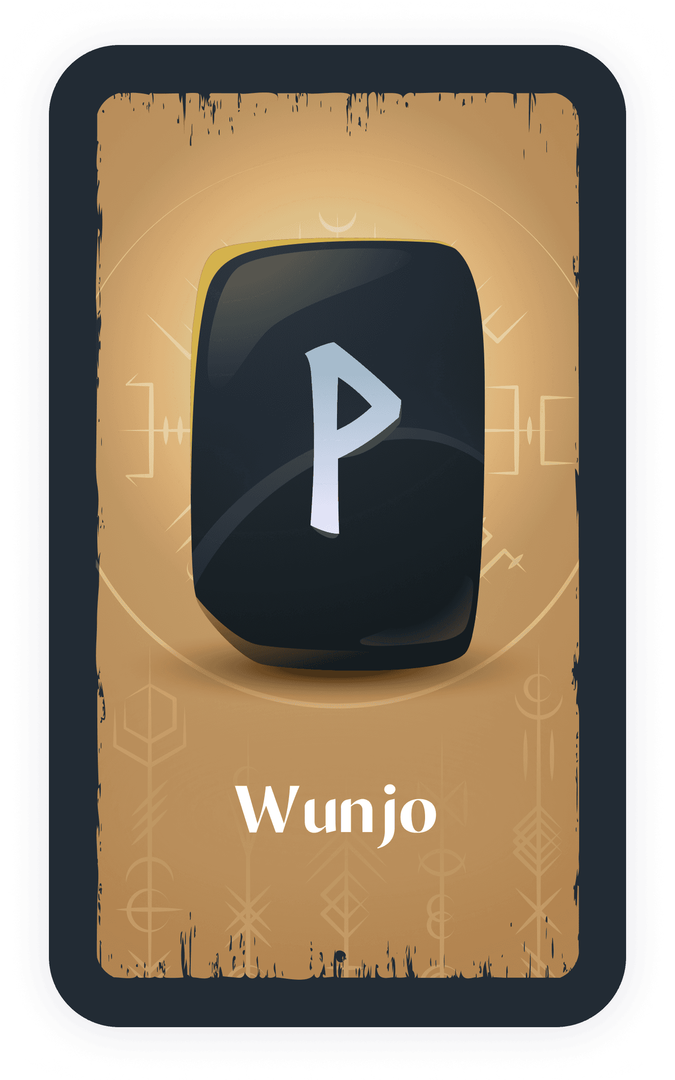 Wunjo rune card